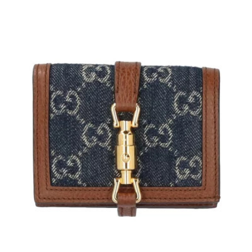 Gucci GG Denim Jackie Bi fold Wallet